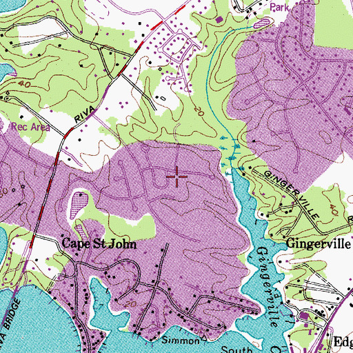 Topographic Map of Autumn Chase at Riva Trace, MD