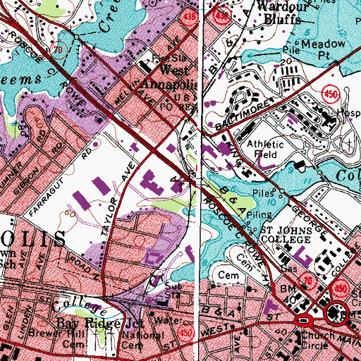 Topographic Map of Calvary United Methodist Church, MD