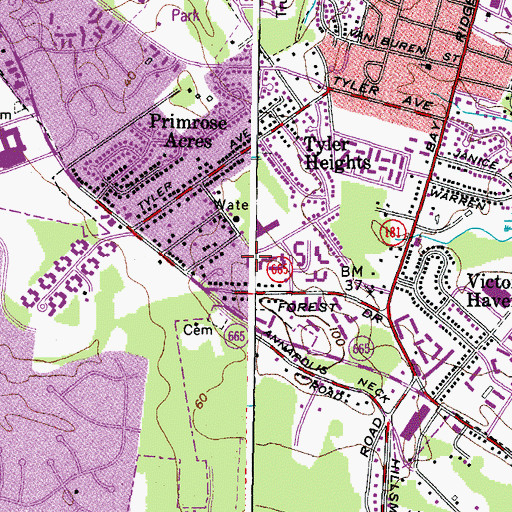 Topographic Map of Church of God, MD