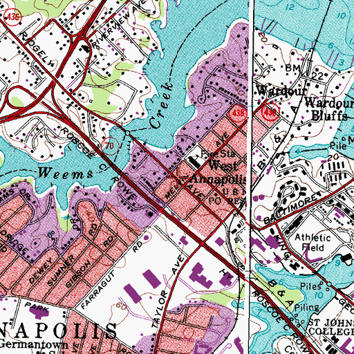 Topographic Map of Full Gospel Church, MD