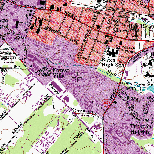 Topographic Map of Heritage, MD