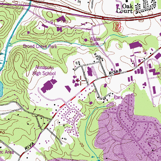 Topographic Map of Heritage Office Complex, MD