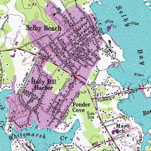 Topographic Map of Jacksons Corner, MD