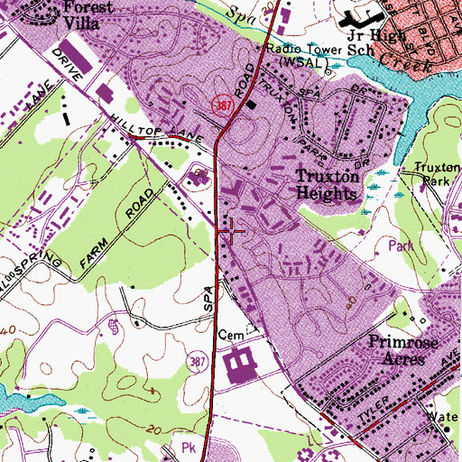 Topographic Map of Kneseth Israel Congregation, MD