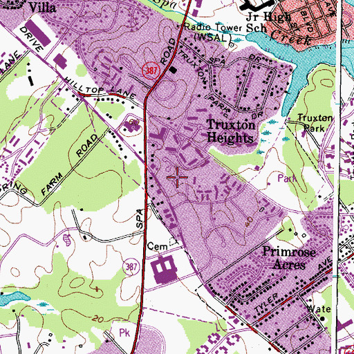 Topographic Map of Knightsbridge, MD