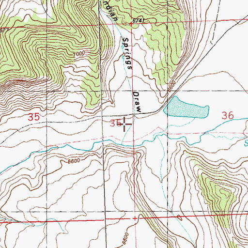 Topographic Map of Indian Springs Draw, CO