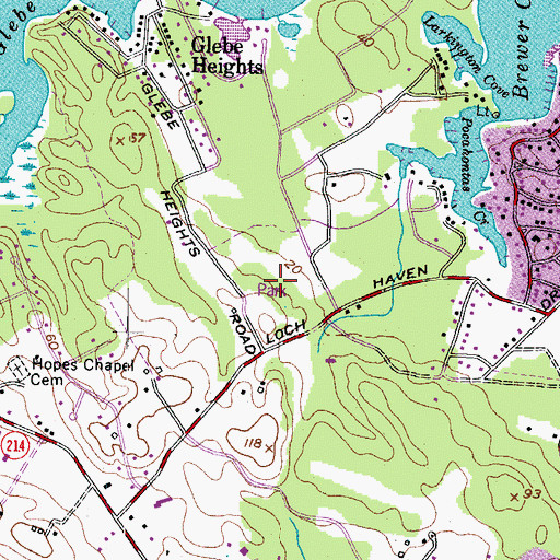 Topographic Map of Loch Haven Park, MD