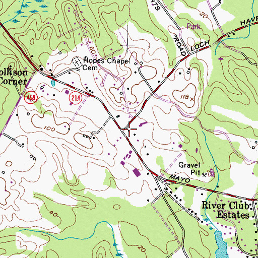 Topographic Map of Our Lady of Perpetual Help Catholic Church, MD