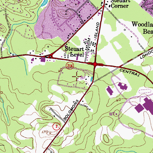 Topographic Map of Parvilla, MD