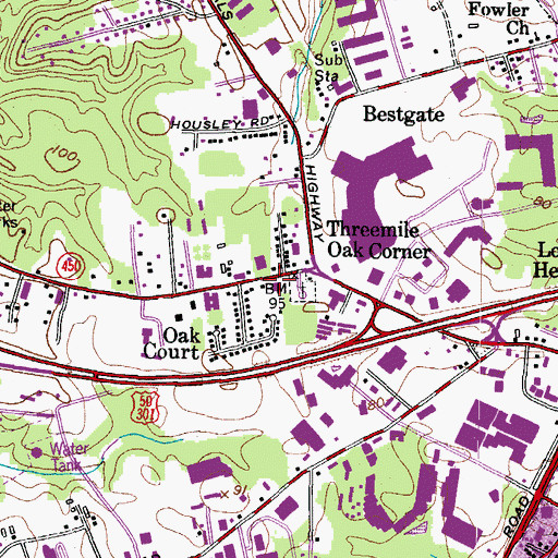 Topographic Map of Saint Charles the Martyr Anglican Church, MD