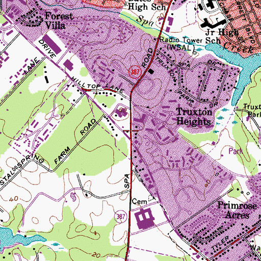Topographic Map of Saint Martins Evangelical Lutheran Church, MD