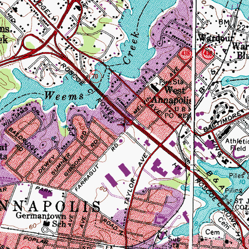 Topographic Map of Saint Paul Lutheran Church, MD