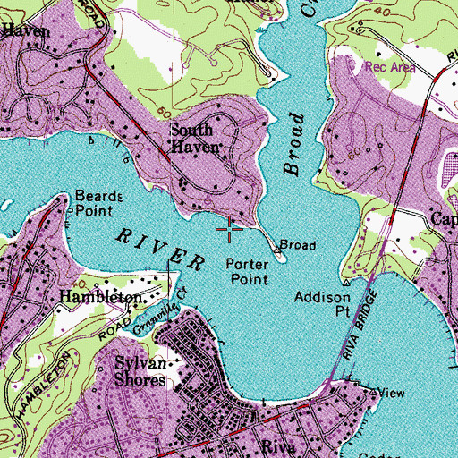 Topographic Map of Sheppards Cove, MD