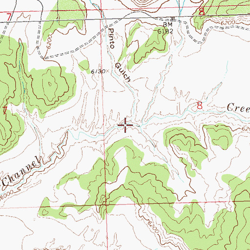 Topographic Map of Pinto Gulch, CO