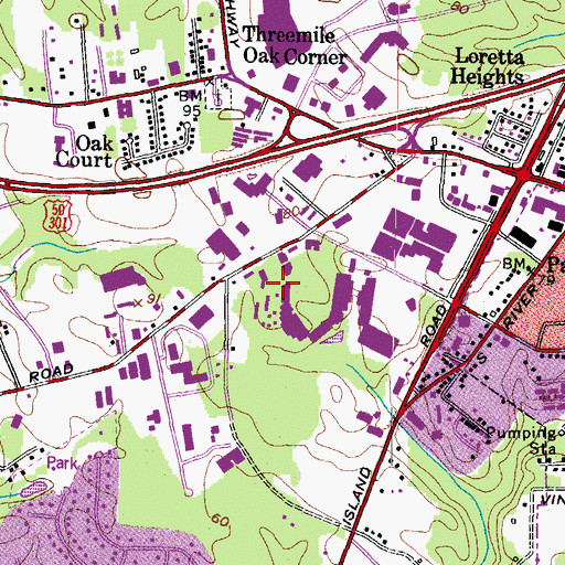 Topographic Map of West Woods, MD