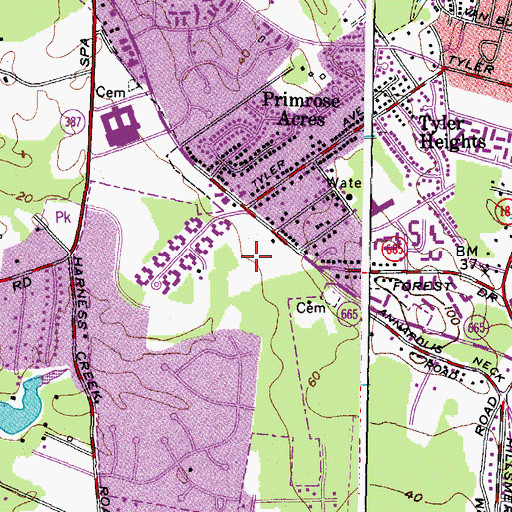 Topographic Map of Annapolis Overlook, MD
