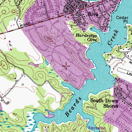 Topographic Map of Berkshire, MD