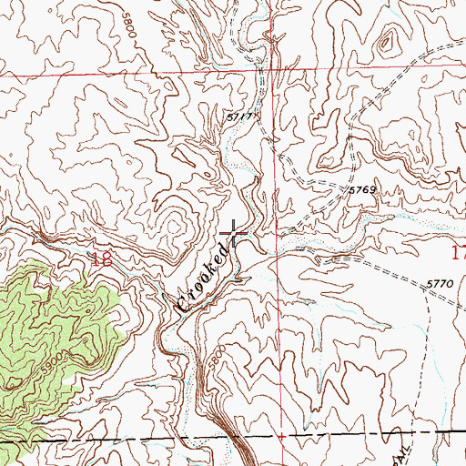 Topographic Map of Deep Channel Creek, CO