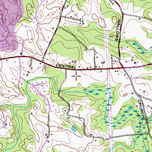 Topographic Map of Dixon Estates, MD