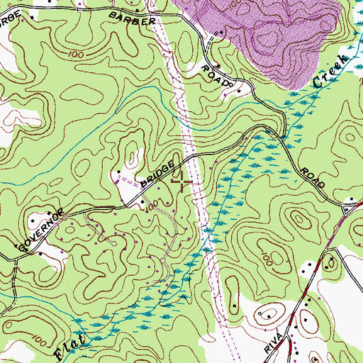 Topographic Map of Eickelberry Woods, MD