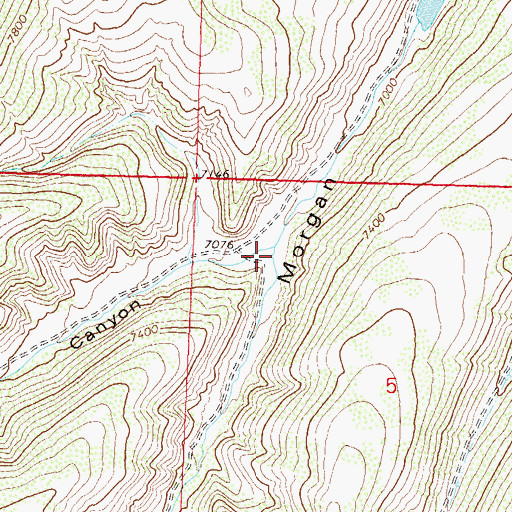 Topographic Map of Red Rock Canyon, CO