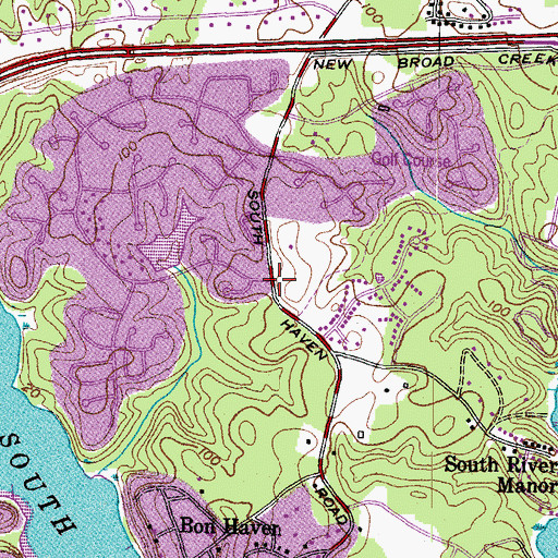 Topographic Map of Heritage Harbour, MD