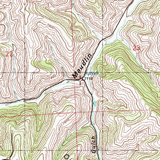 Topographic Map of Straight Gulch, CO