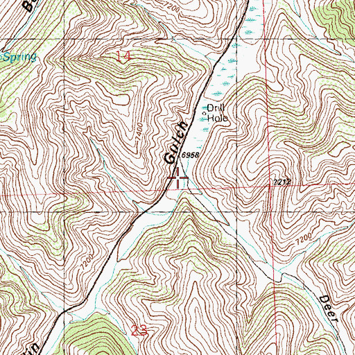 Topographic Map of Deer Canyon, CO