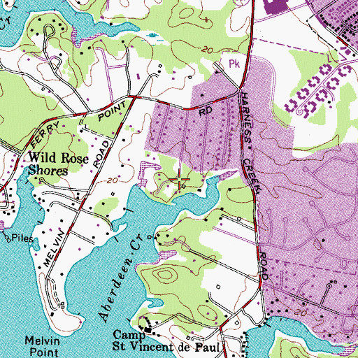 Topographic Map of Rundelac Farm, MD