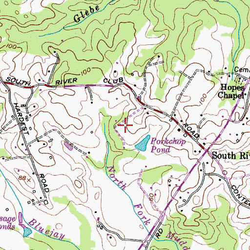 Topographic Map of South River Estates, MD