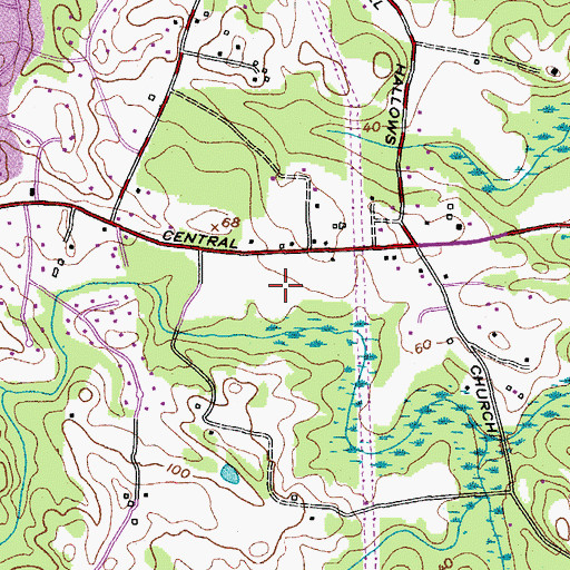 Topographic Map of Summer Hill Farm, MD
