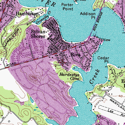 Topographic Map of Tarzan Forest, MD