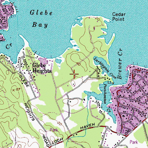 Topographic Map of Turnbull Estates, MD