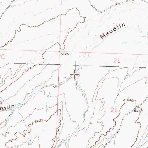 Topographic Map of Ben Morgan Canyon, CO