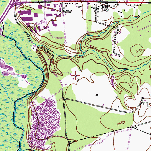 Topographic Map of Arrowhead Farms Estates, MD