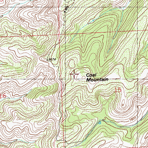 Topographic Map of Coal Mountain, CO
