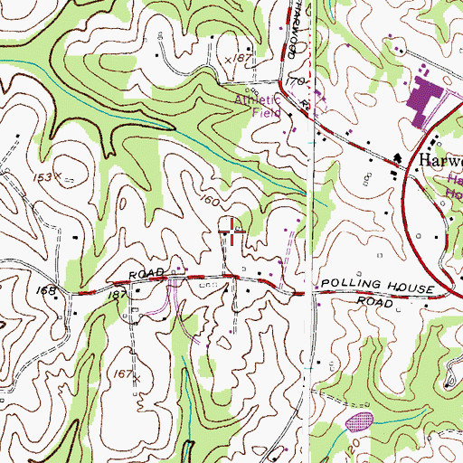 Topographic Map of Blue Ridge Farms, MD