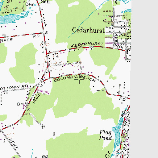 Topographic Map of Camp Jalal, MD