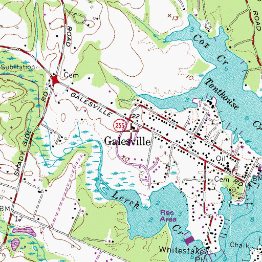 Topographic Map of Carrie Weedon Elementary School, MD
