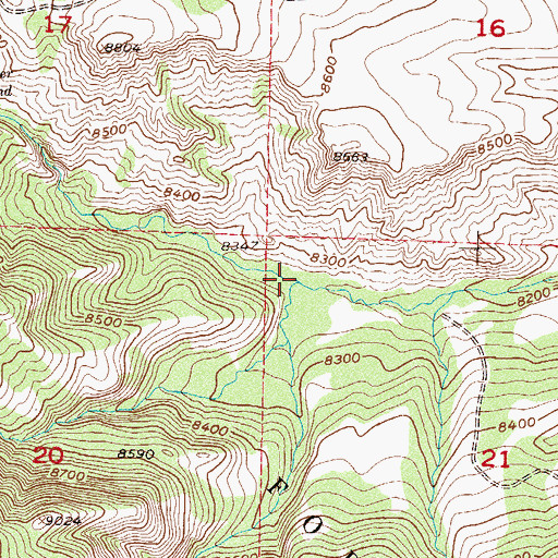 Topographic Map of North Fork Grace Creek, CO