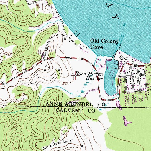 Topographic Map of Chesapeake Overlook, MD