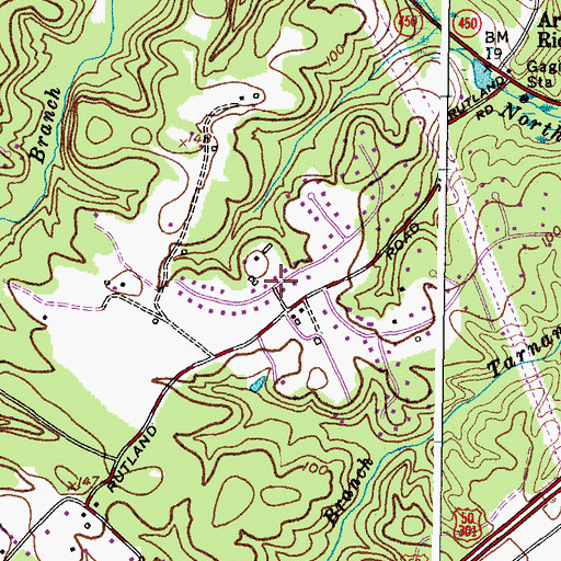 Topographic Map of Cheval Trails, MD