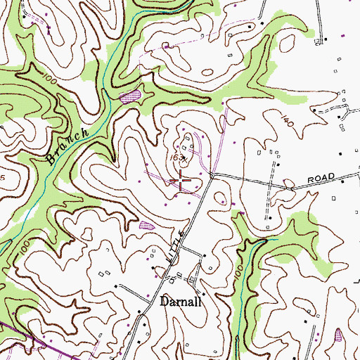 Topographic Map of Conte Manor, MD