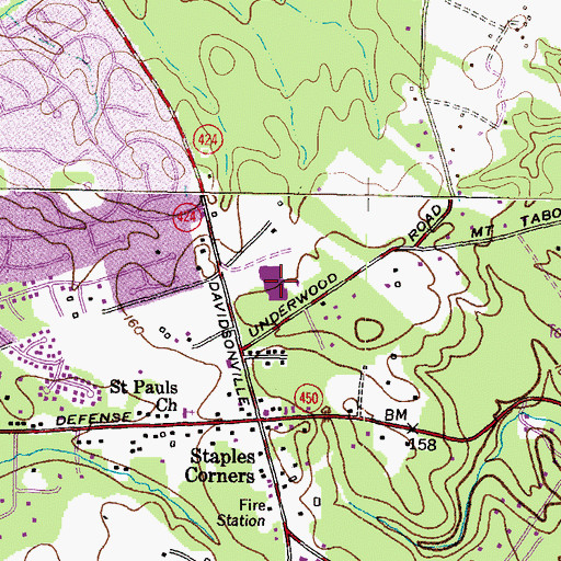 Topographic Map of Crofton Middle School, MD