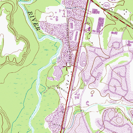 Topographic Map of Crofton Post Office, MD