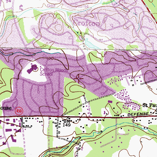 Topographic Map of Crofton South, MD