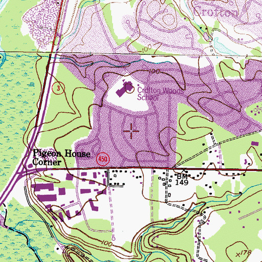 Topographic Map of Crofton Woods, MD