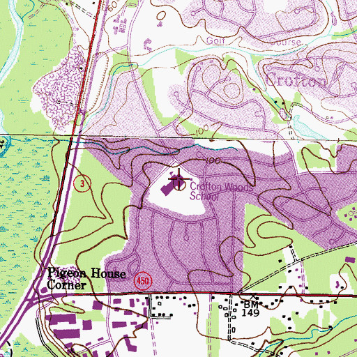 Topographic Map of Crofton Woods Elementary School, MD