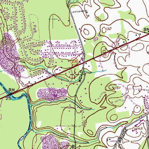 Topographic Map of Davidsonville Woods, MD