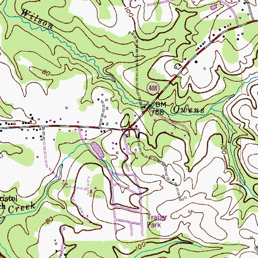 Topographic Map of Fox Chapel, MD